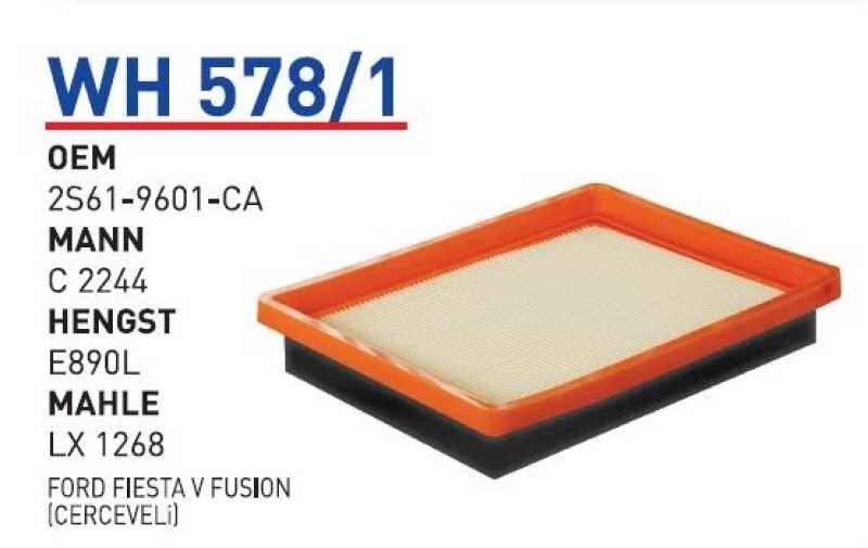 HAVA FILTRESI FIESTA V <02 , FUSION /FUSION PLUS <02 ÇERÇEVELI