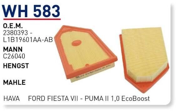 HAVA FILTRESI FORD FIESTA VII - PUMA II 1,0 EcoBoost