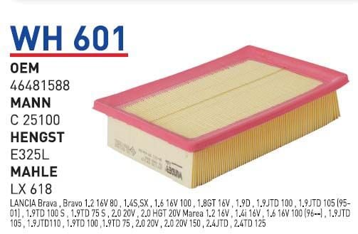 HAVA FILTRESI FiAT MAREA - BRAVA - BRAVO 95 ALFA 145-146-155