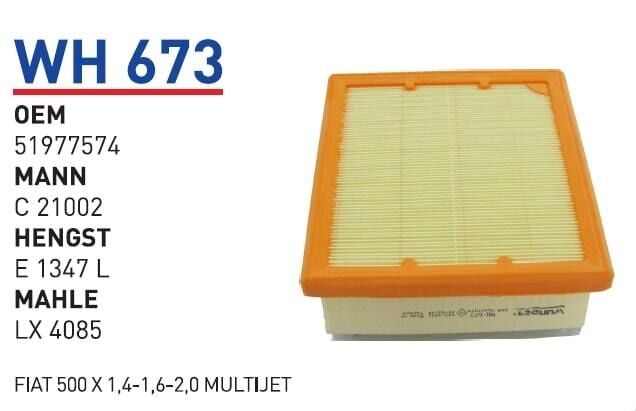 HAVA FILTRESI FIAT 500 X 1,4-1,6-2,0 MULTIJET CHRYSLER RENEGADE 1,4-1,6-2,0 MULTIJET