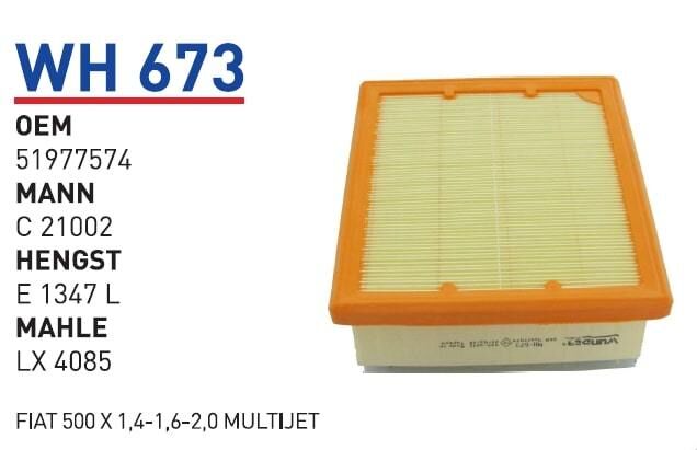 HAVA FILTRESI FIAT 500 X 1,4-1,6-2,0 MULTIJET CHRYSLER RENEGADE 1,4-1,6-2,0 MULTIJET