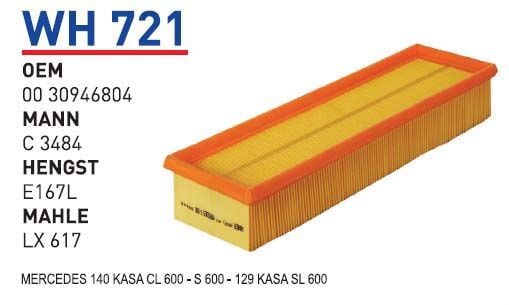 HAVA FILTRESI MERCEDES 140 KASA CL 600 - S 600 - 129 KASA SL 600
