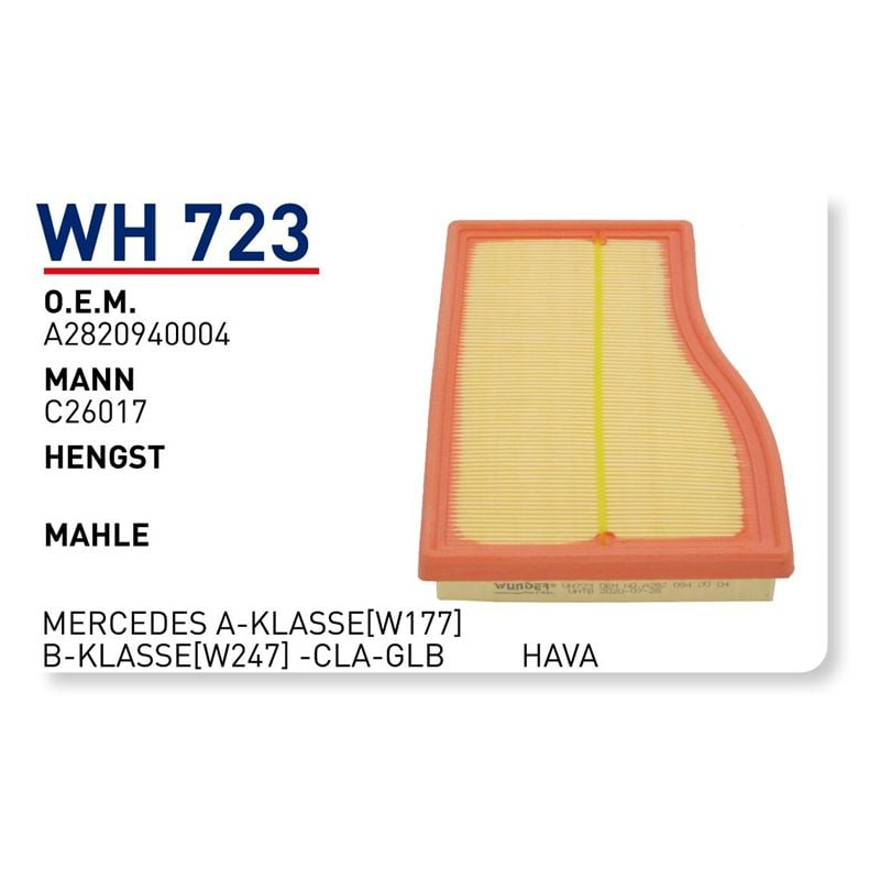 HAVA FILTRESI MERCEDES A-KLASSE[W177] B-KLASSE[W247] -CLA-GLB