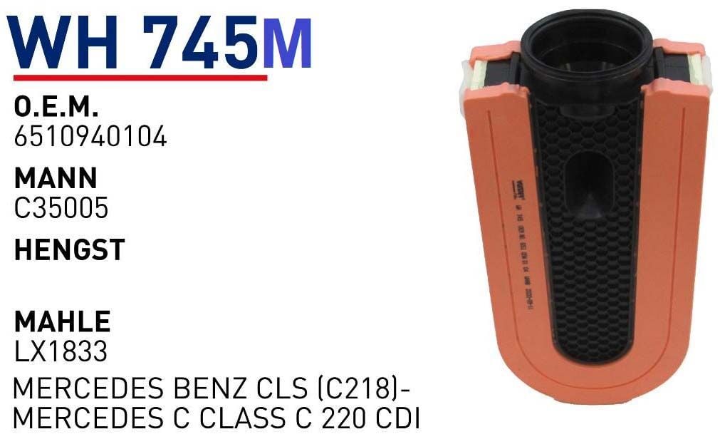 HAVA FILTRESI MERCEDES BENZ CLS (C218)-MERCEDES C CLASS C 220 CDI