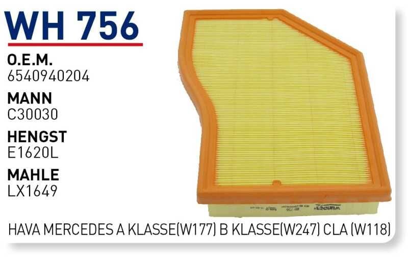 HAVA FILTRESI MERCEDES A KLASSE(W177) B KLASSE(W247) CLA (W118)
