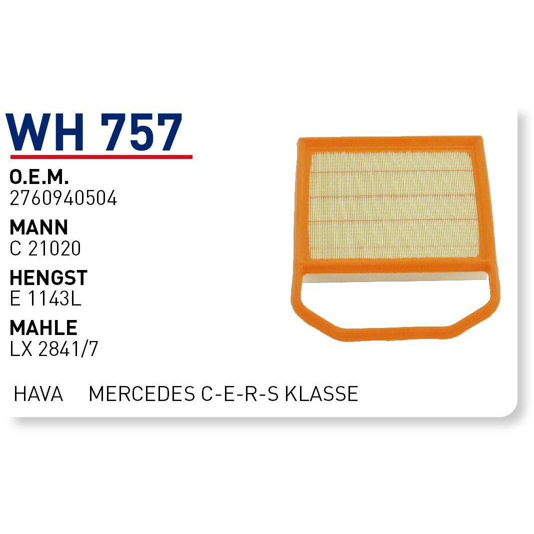 HAVA FILTRESI MERCEDES C-E-R-S KLASSE