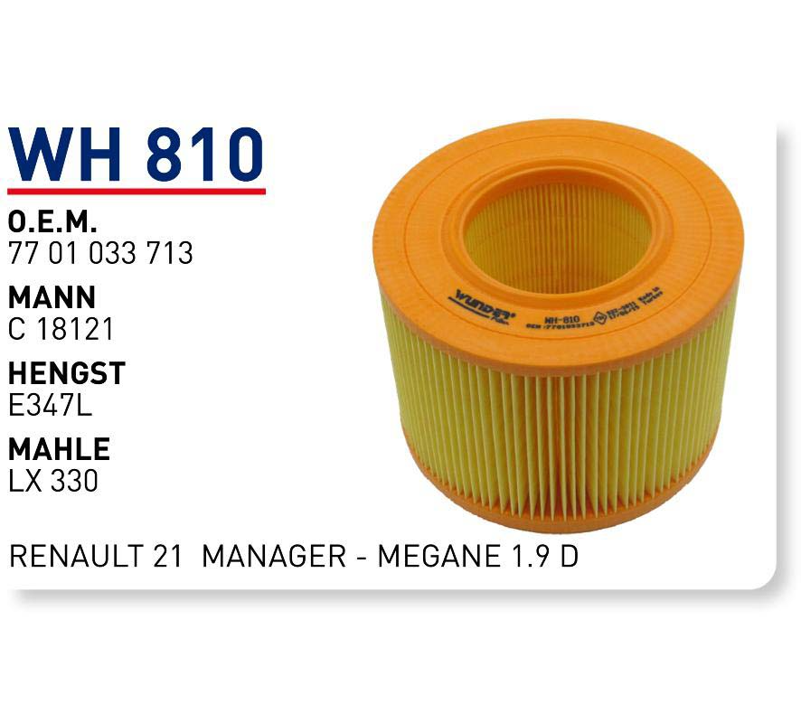 HAVA FILTRESI RENAULT 21 MANAGER - MEGANE 1.9 D