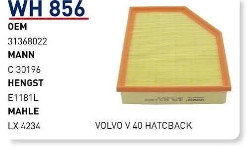 HAVA FILTRESI VOLVO V 40 HATCBACK