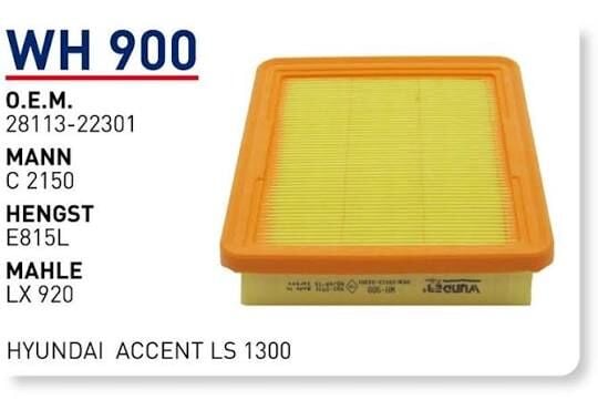 HAVA FILTRESI HYUNDAi ACCENT LS 1300