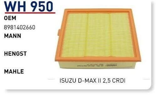 HAVA FILTRESI ISUZU D-MAX II 2,5 CRDI