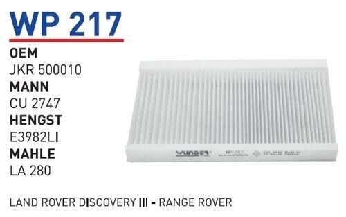POLEN FILTRESI LAND ROVER DiSCOVERY III - RANGE ROVER