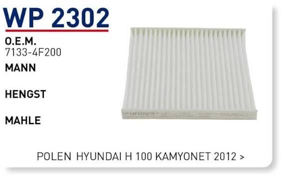 POLEN FILTRESI HYUNDAI H 100 KAMYONET 2012 >