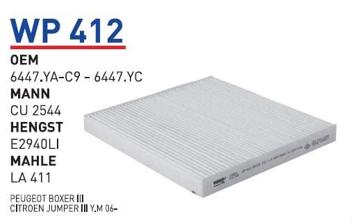 POLEN FILTRESI PEUGEOT BOXER III Y.M 06- CITROEN JUMPER III Y.M 06- FiAT DUCATO III Y.M 06-